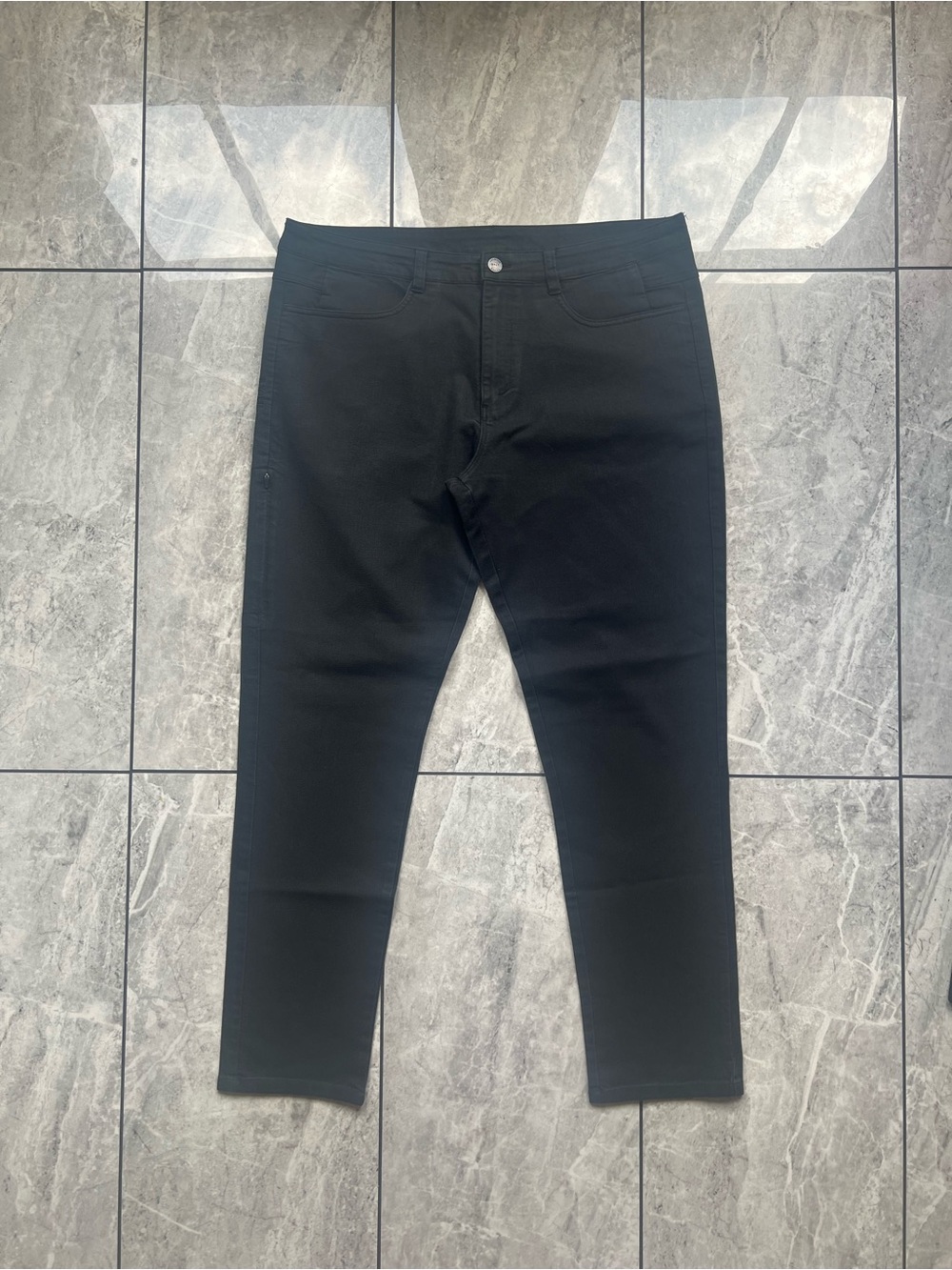 BYLT Premium Basics Everyday Pant 2.0 Slim Fit Men's Black Performance 36Wx30L ,